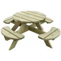 Kinderpicknicktafel geimpregneerd rond