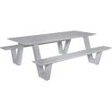 Breeze aluminium picknicktafel grijs