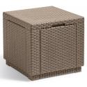 Cube voetenbankje cappuccino