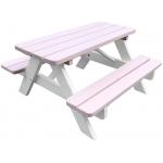 Minnie kinderpicknicktafel roze/wit