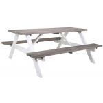Simone houten picknicktafel grijs/wit