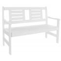 Boulogne 2-zits houten tuinbank wit