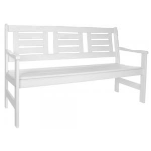 Sensline Boulogne 3 Zits Houten Tuinbank Wit sensline kopen in de aanbieding