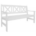 Europe 3-zits houten tuinbank wit