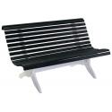 Granny 2-zits houten tuinbank donkergrijs/wit