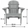Jumbo Canadian chair 1-zits houten tuinbank grijs