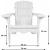 Jumbo Canadian chair 1-zits houten tuinbank wit