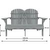 Jumbo Canadian chair 2-zits houten tuinbank grijs