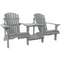 Jumbo Canadian chair tete-a-tete houten tuinbank grijs