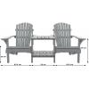 Jumbo Canadian chair tete-a-tete houten tuinbank grijs