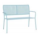 Lisa 2-zits metalen tuinbank blauw