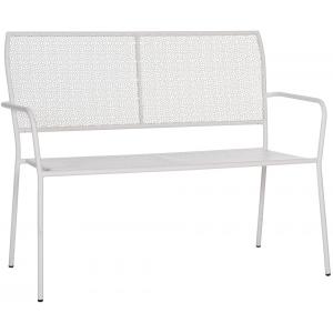 Sensline Lisa 2 Zits Metalen Tuinbank Wit sensline kopen in de aanbieding