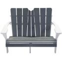 Montreal 2-zits houten tuinbank grijs/wit