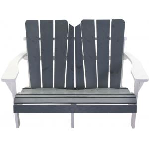 Sensline Montreal 2 Zits Houten Tuinbank Grijswit sensline kopen in de aanbieding