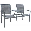 Parijs tete-a-tete metalen tuinbank
