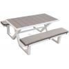 Aluminium picknicktafel 160cm wit