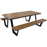 Arezzo aluminium picknicktafel rechthoekig