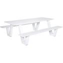 Breeze aluminium picknicktafel wit