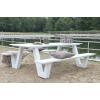 Breeze aluminium picknicktafel wit