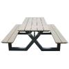 Family aluminium picknicktafel zand