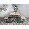 Family aluminium picknicktafel zand