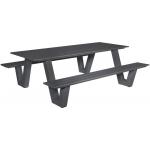 Breeze aluminium picknicktafel antraciet