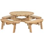 Ronde picknicktafel geïmpregneerd vuren