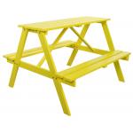 Trendy kinderpicknicktafel geel