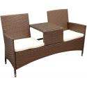 San Vincenzo tete-a-tete wicker tuinbank mocca