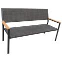 Clifton 3-zits metalen tuinbank grijs