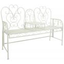 Louise tete-a-tete metalen tuinbank wit