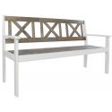 Luton 3-zits houten tuinbank grijs/wit
