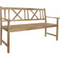 Luton 3-zits houten tuinbank teak-look