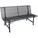 Parkbank 3-zits metalen tuinbank grijs