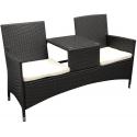 San Vincenzo tete-a-tete wicker tuinbank grijs